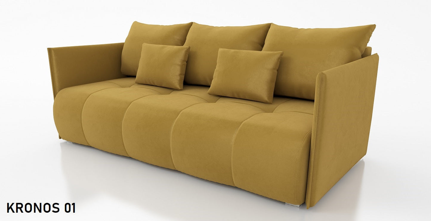 SOFA BED NESS 199CM SPINGS + FOAM / CHOICE OF COLOR