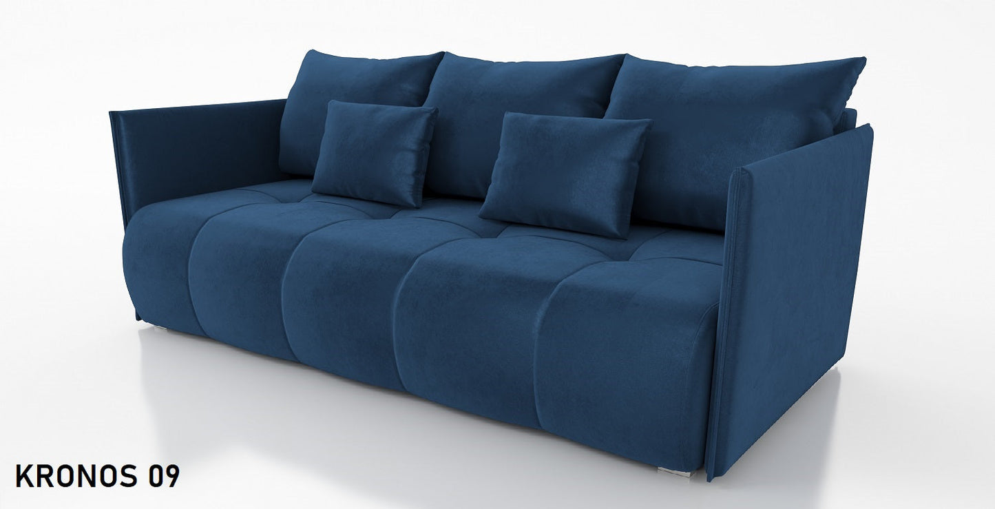SOFA BED NESS 199CM SPINGS + FOAM / CHOICE OF COLOR