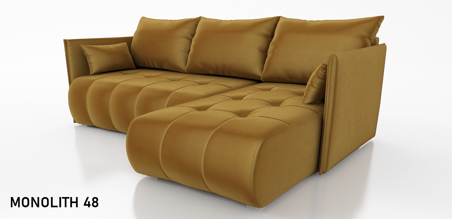 CORNER SOFA BED NESS 214CM / SPRINGS + FOAM / CHOICE OF COLOR