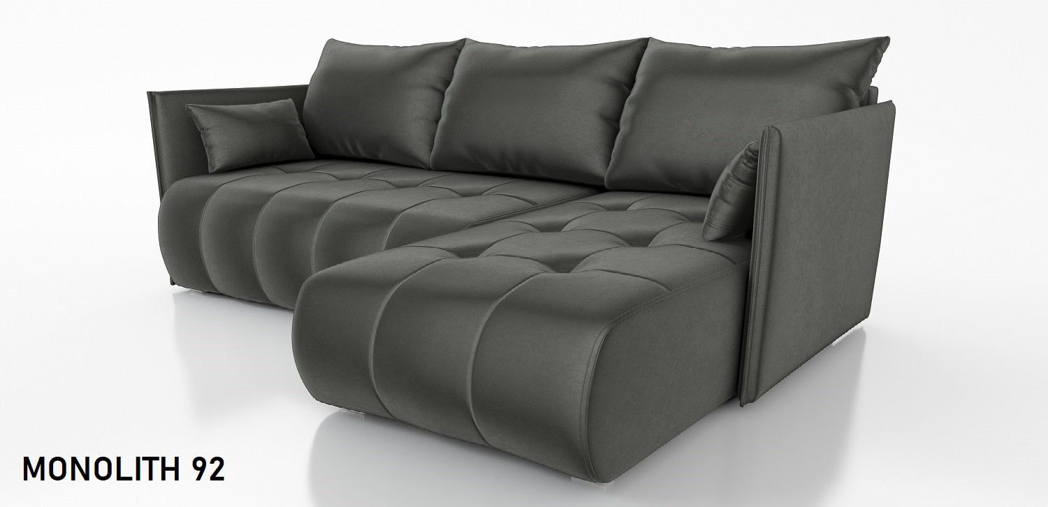 CORNER SOFA BED NESS 214CM / SPRINGS + FOAM / CHOICE OF COLOR