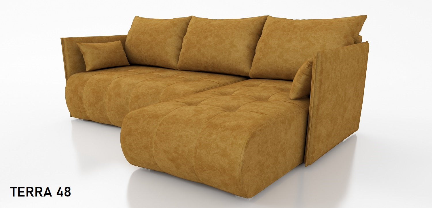 CORNER SOFA BED NESS 214CM / SPRINGS + FOAM / CHOICE OF COLOR