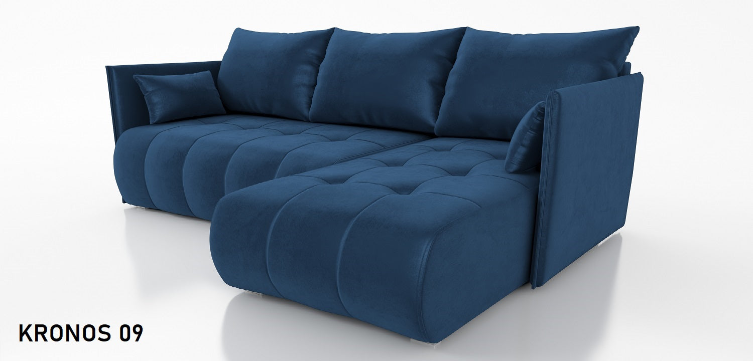CORNER SOFA BED NESS 214CM / SPRINGS + FOAM / CHOICE OF COLOR