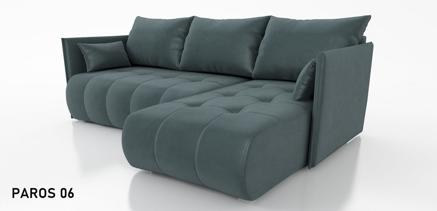 CORNER SOFA BED NESS 214CM / SPRINGS + FOAM / CHOICE OF COLOR