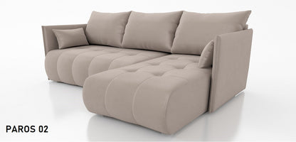 CORNER SOFA BED NESS 214CM / SPRINGS + FOAM / CHOICE OF COLOR