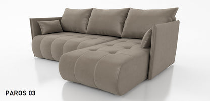 CORNER SOFA BED NESS 214CM / SPRINGS + FOAM / CHOICE OF COLOR