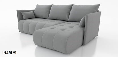 CORNER SOFA BED NESS 214CM / SPRINGS + FOAM / CHOICE OF COLOR