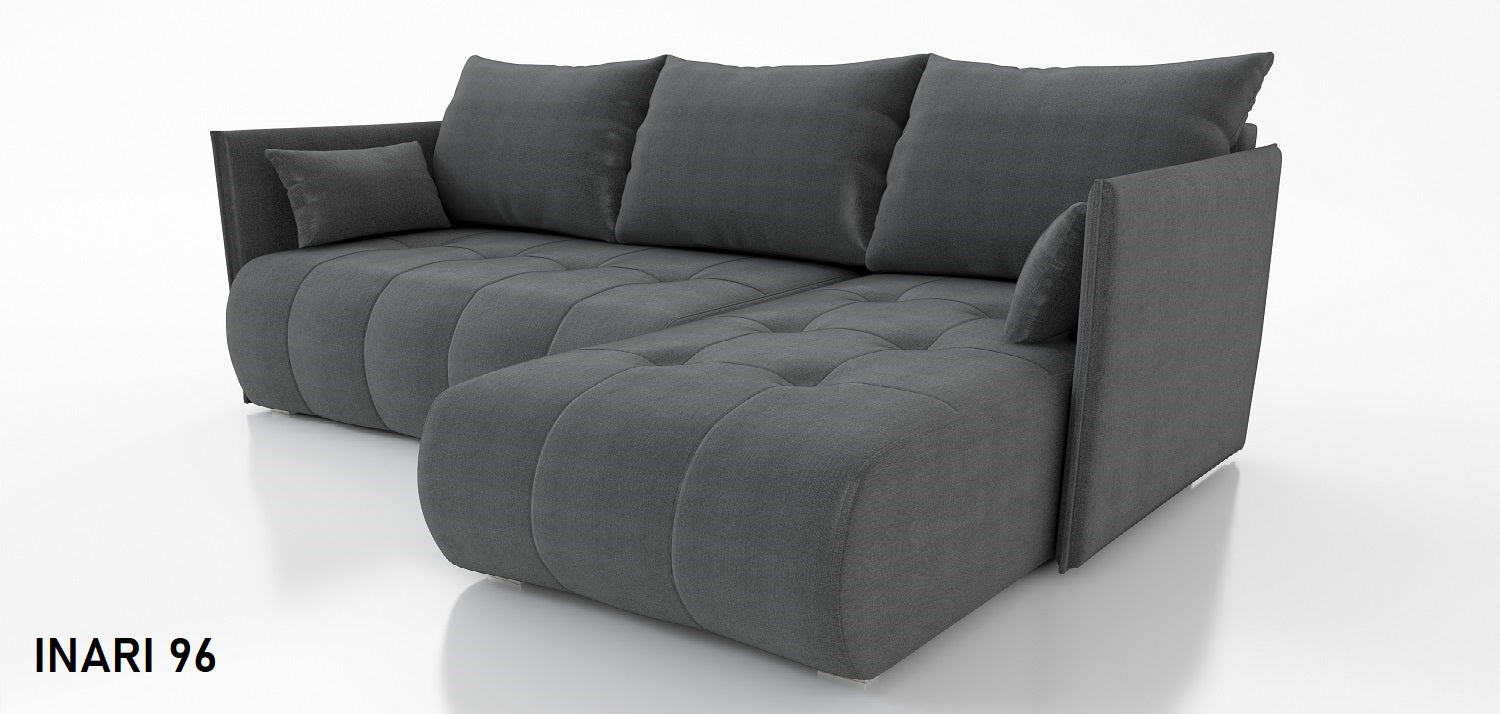 CORNER SOFA BED NESS 214CM / SPRINGS + FOAM / CHOICE OF COLOR