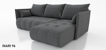 CORNER SOFA BED NESS 214CM / SPRINGS + FOAM / CHOICE OF COLOR