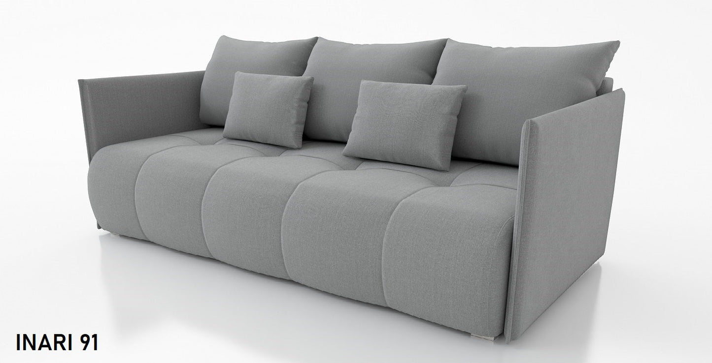 SOFA BED NESS 199CM SPINGS + FOAM / CHOICE OF COLOR