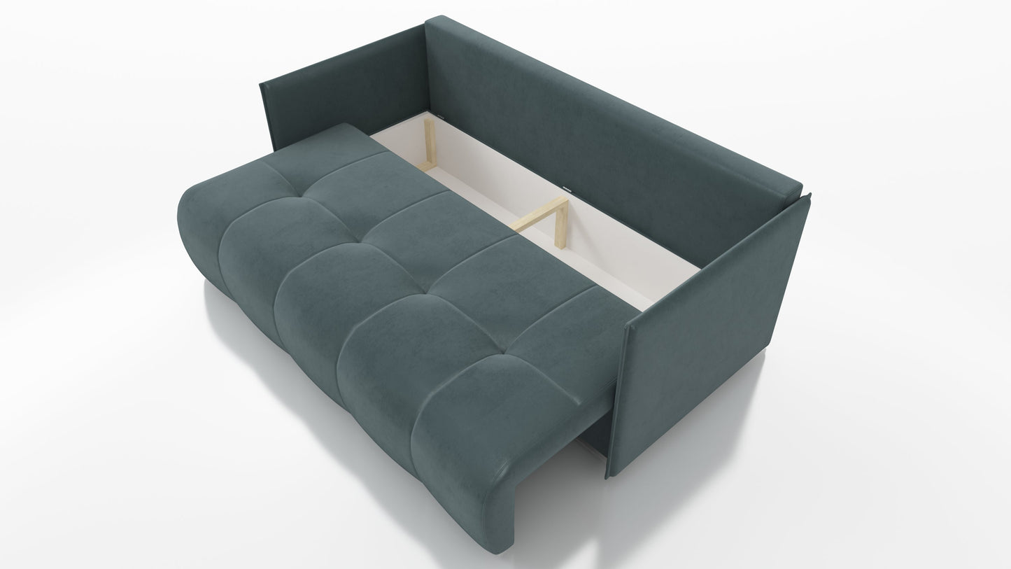 SOFA BED NESS 199CM SPINGS + FOAM / CHOICE OF COLOR