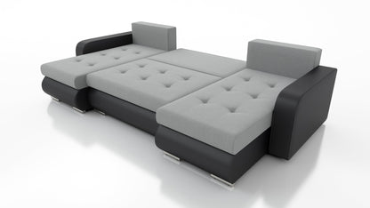 CORNER SOFA BED DAVY U 300CM CHOICE OF COLORS / BONNELL SPRING + FOAM