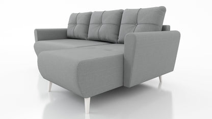 CORNER SOFA BED MONE UNIVERSAL 228cm EASY CLEAN FABRIC CHOICE OF COLOR / BONELL SPRINGS + FOAM