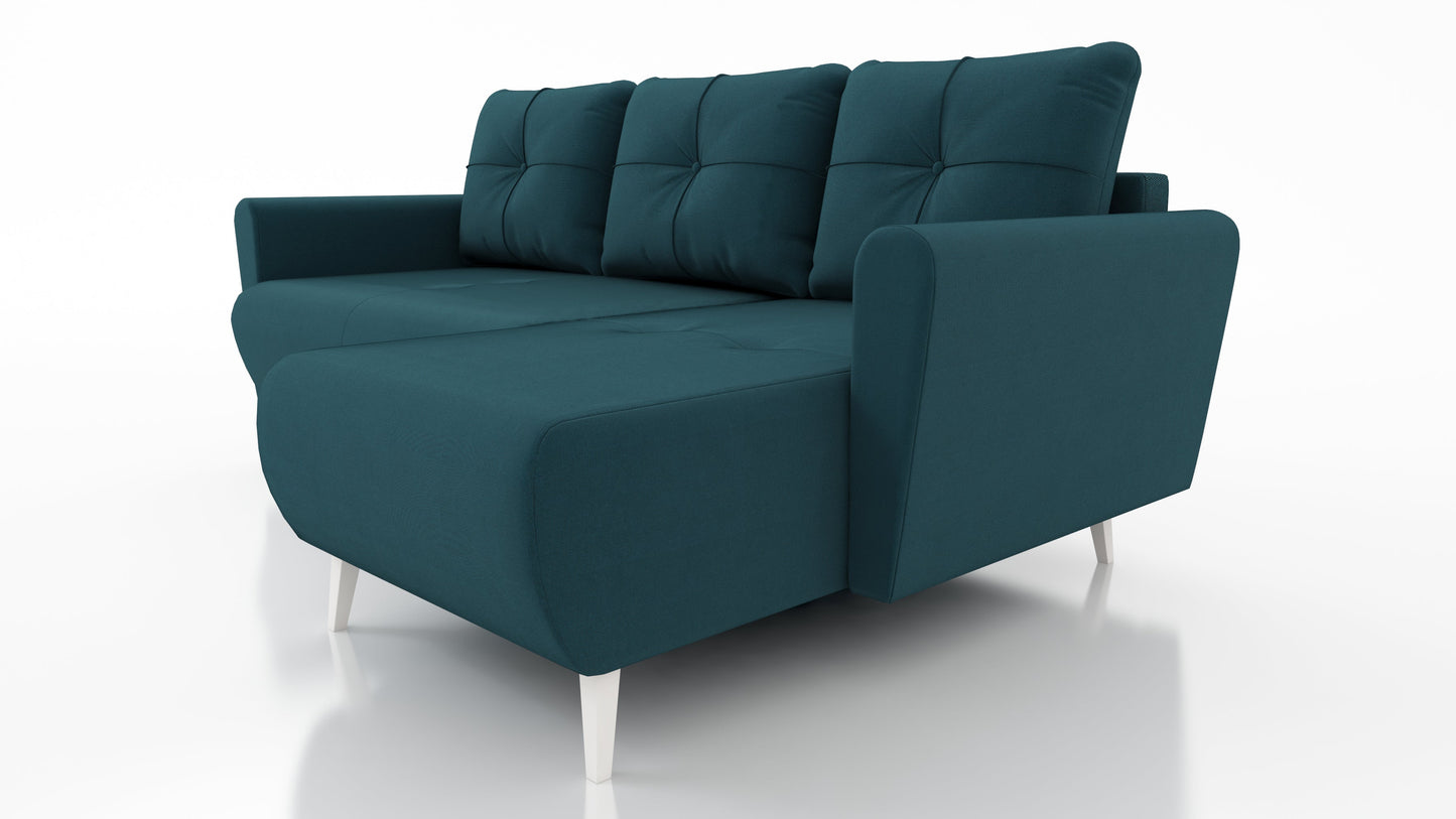 CORNER SOFA BED MONE UNIVERSAL 228cm EASY CLEAN FABRIC CHOICE OF COLOR / BONELL SPRINGS + FOAM