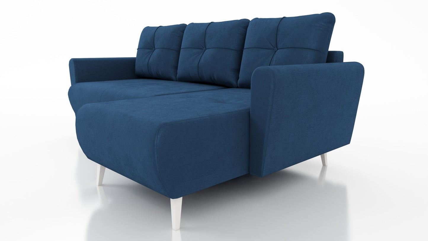 CORNER SOFA BED MONE UNIVERSAL 228cm KRONOS 05 EASY CLEAN FABRIC / BONELL SPRINGS + FOAM