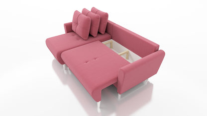 CORNER SOFA BED MONE UNIVERSAL 228cm KRONOS 05 EASY CLEAN FABRIC / BONELL SPRINGS + FOAM