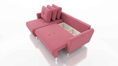 CORNER SOFA BED MONE UNIVERSAL 228cm EASY CLEAN FABRIC CHOICE OF COLOR / BONELL SPRINGS + FOAM