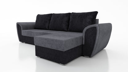 UNIVERSAL CORNER SOFA BED IRIS GREY/BLACK 260CM / FOAM