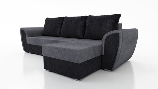 UNIVERSAL CORNER SOFA BED IRIS GREY/BLACK 260CM / FOAM