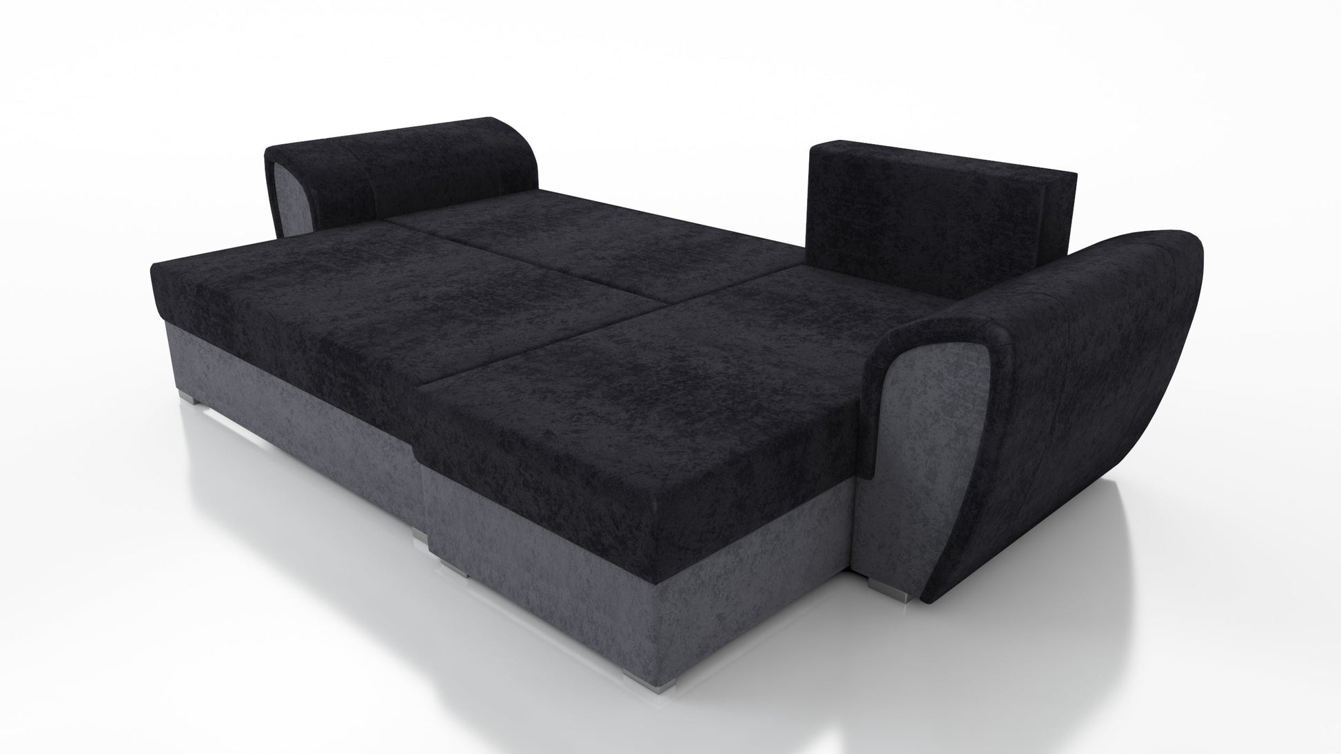 UNIVERSAL CORNER SOFA BED IRIS GREY/BLACK 260CM / FOAM