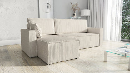 CORNER SOFA BED ROBI 240CM / SPRINGS + FOAM / CHOICE OF COLOR