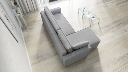 CORNER SOFA BED ROBI 240CM / SPRINGS + FOAM / CHOICE OF COLOR