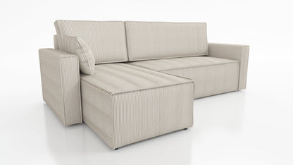 CORNER SOFA BED ROBI 240CM / SPRINGS + FOAM / CHOICE OF COLOR