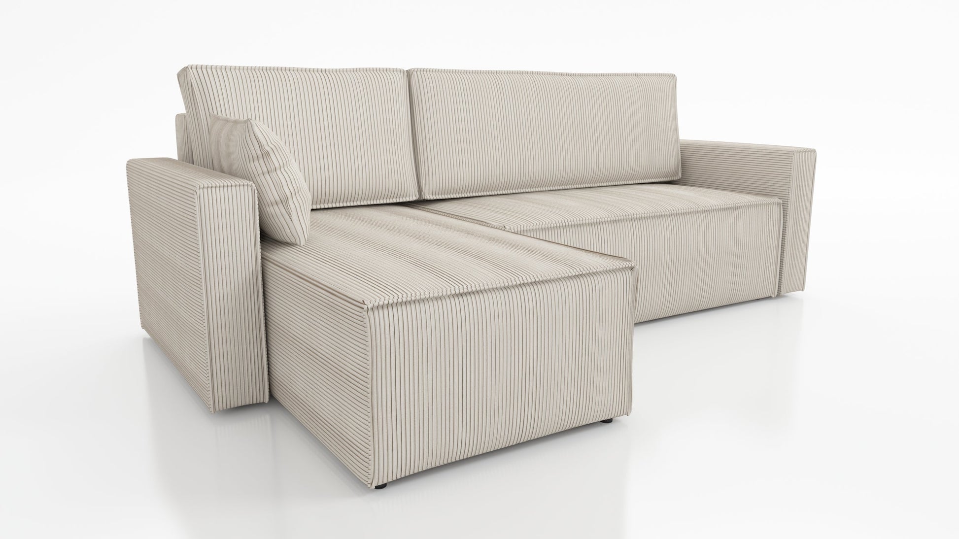 CORNER SOFA BED ROBI 240CM / SPRINGS + FOAM / CHOICE OF COLOR