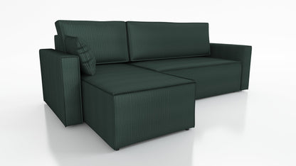 CORNER SOFA BED ROBI 240CM / SPRINGS + FOAM / CHOICE OF COLOR