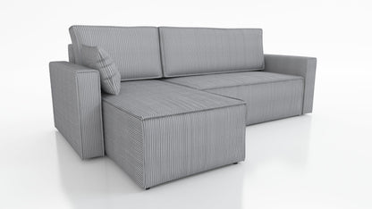 CORNER SOFA BED ROBI 240CM / SPRINGS + FOAM / CHOICE OF COLOR