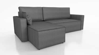 CORNER SOFA BED ROBI 240CM / SPRINGS + FOAM / CHOICE OF COLOR