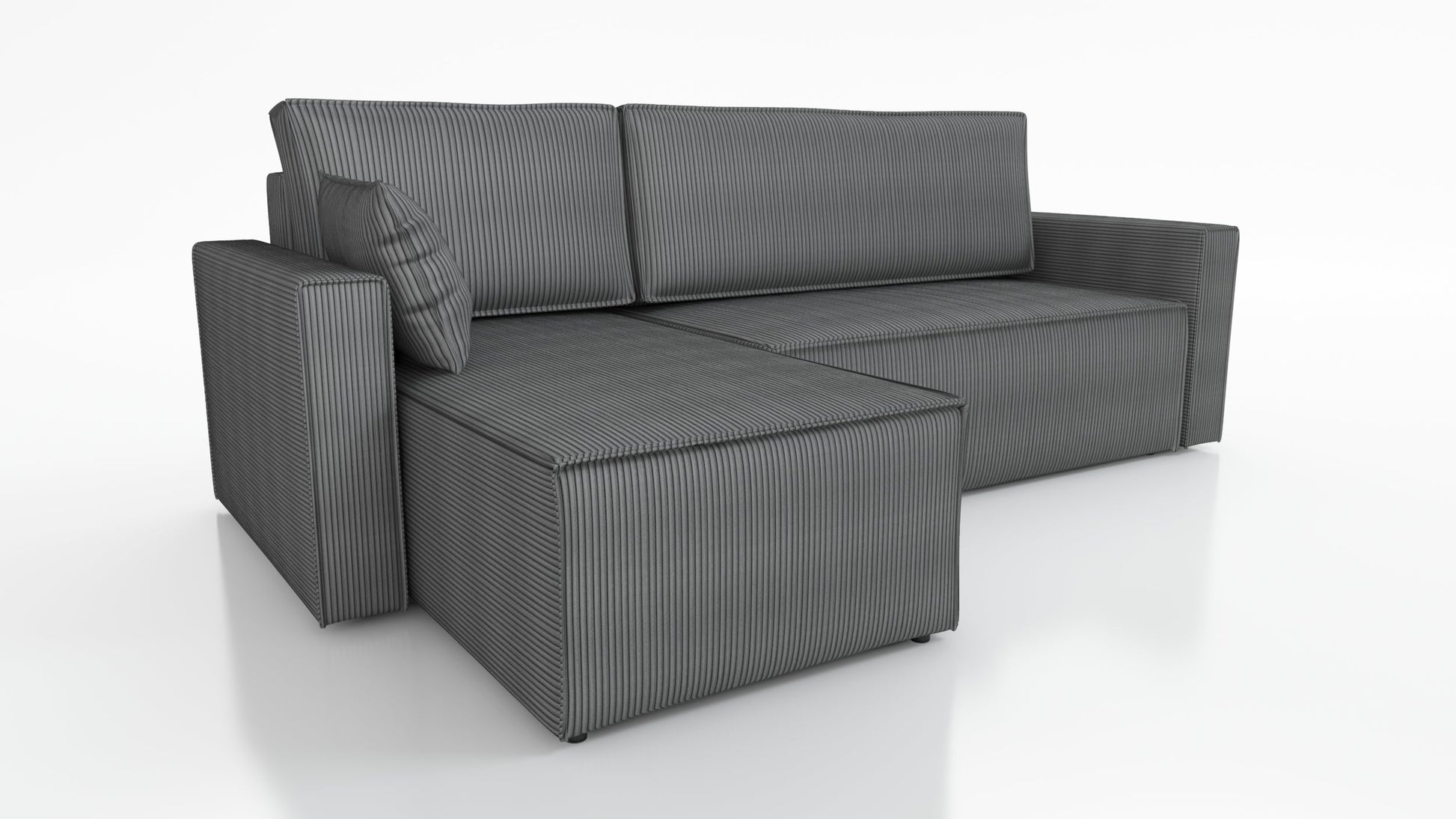 CORNER SOFA BED ROBI 240CM / SPRINGS + FOAM / CHOICE OF COLOR