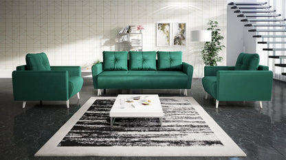 MONE 3+1+1 SOFA AND 2 ARMCHAIRS EASY CLEAN FABRIC / BONELL SPRINGS + FOAM