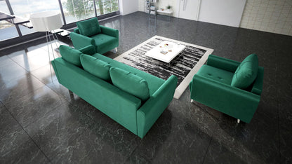 MONE 3+1+1 SOFA AND 2 ARMCHAIRS EASY CLEAN FABRIC / BONELL SPRINGS + FOAM