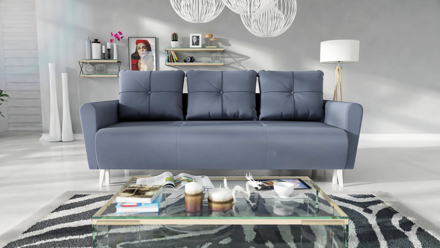 SOFA BED MONE CHOICE OF COLOR 221CM SEASY CLEAN FABRIC / BONELL SPRINGS + FOAM