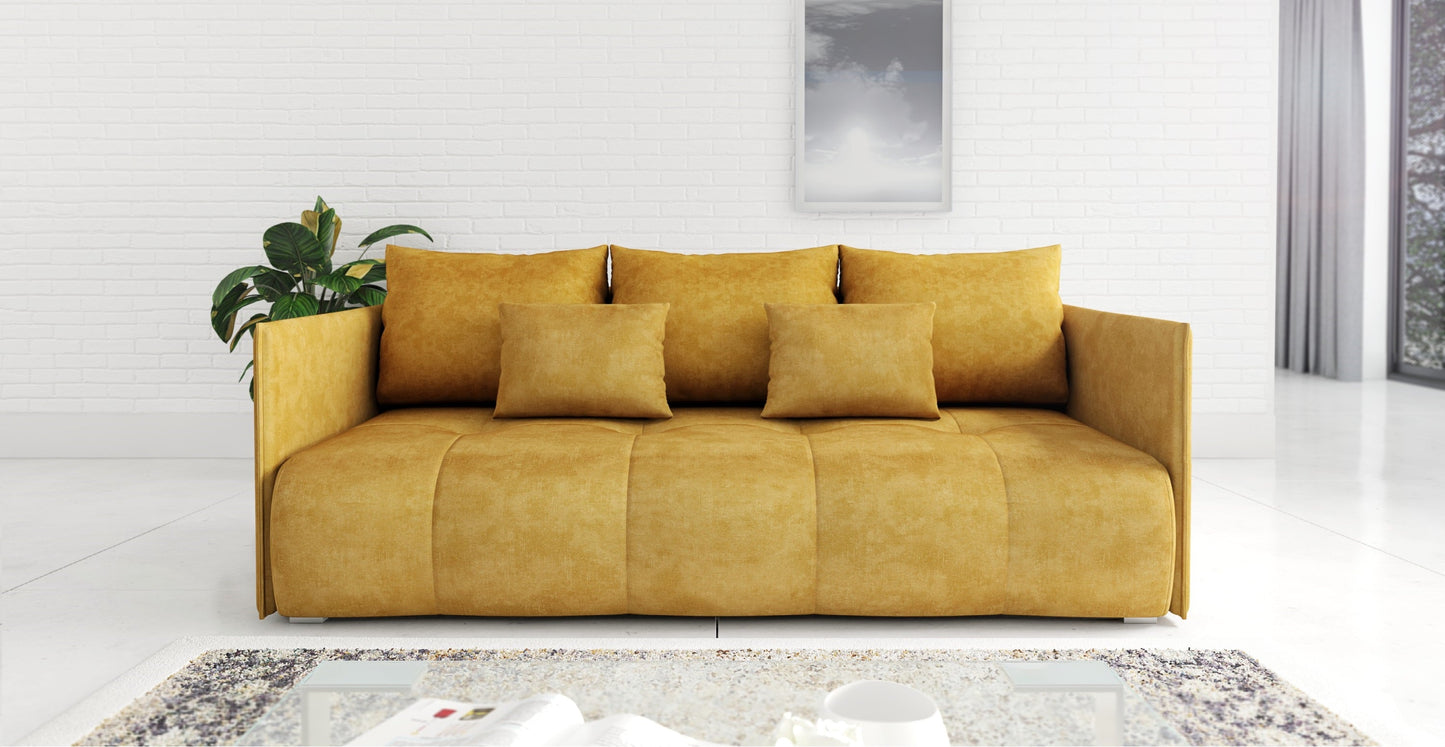 SOFA BED NESS 199CM SPINGS + FOAM / CHOICE OF COLOR