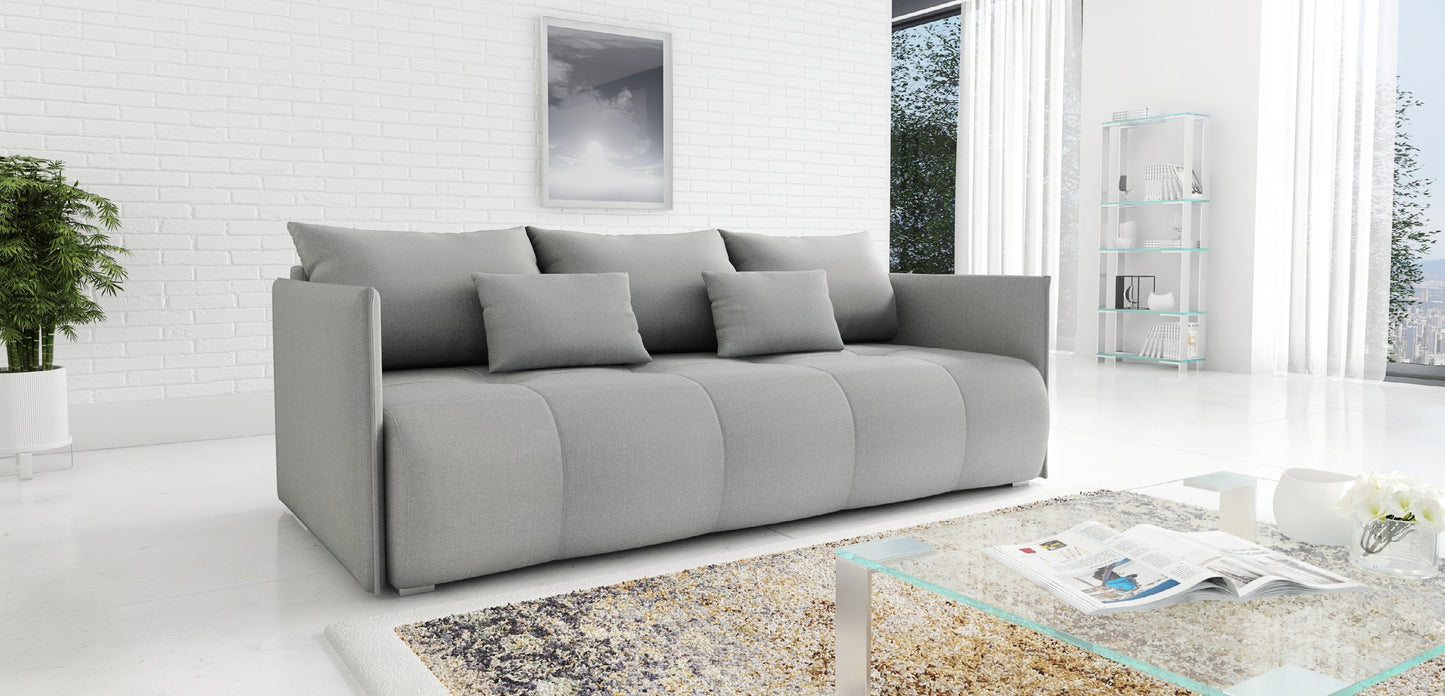 SOFA BED NESS 199CM SPINGS + FOAM / CHOICE OF COLOR