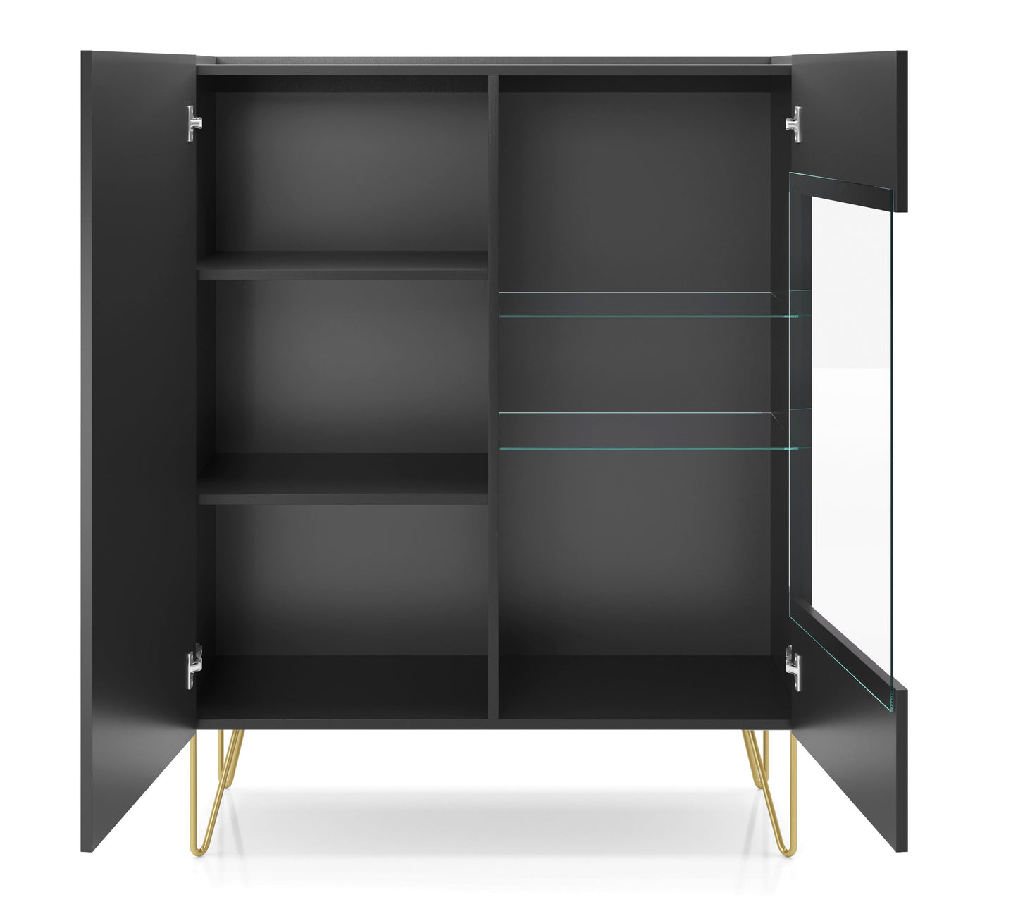 Display cabinet HARMONY 04 black / black marble